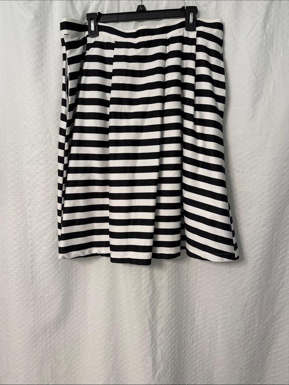 Modcloth Black and White Striped Circle Skirt with Pockets